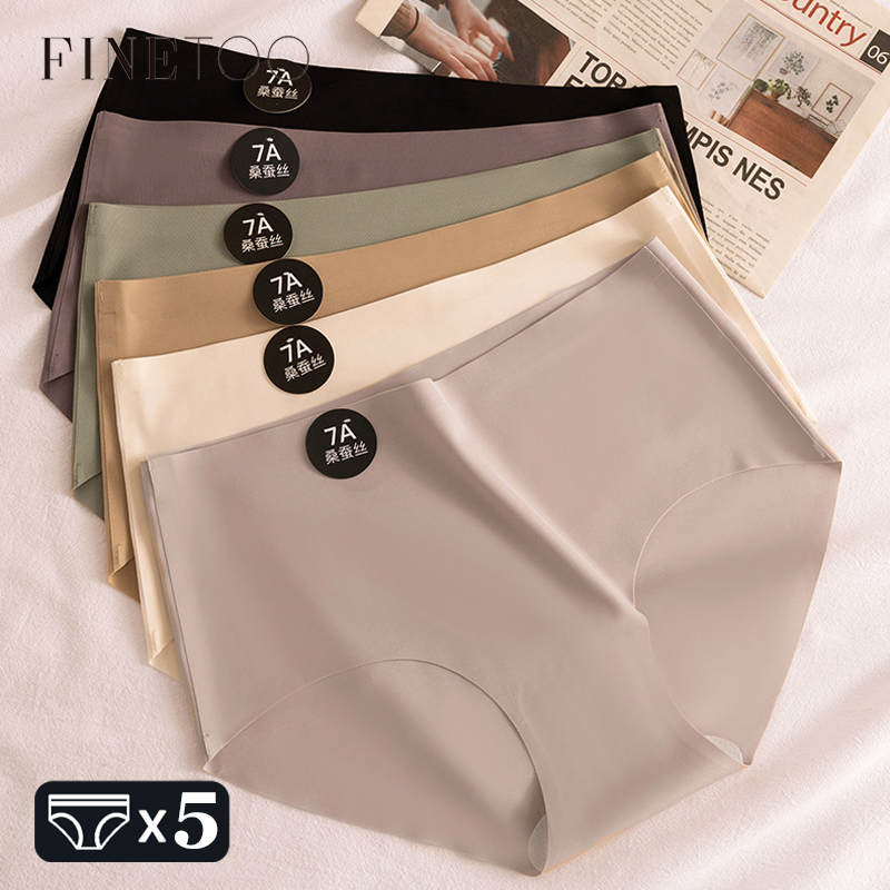 Underwear - FINETOO 5 STKS Naadloze Moerbei Zijde