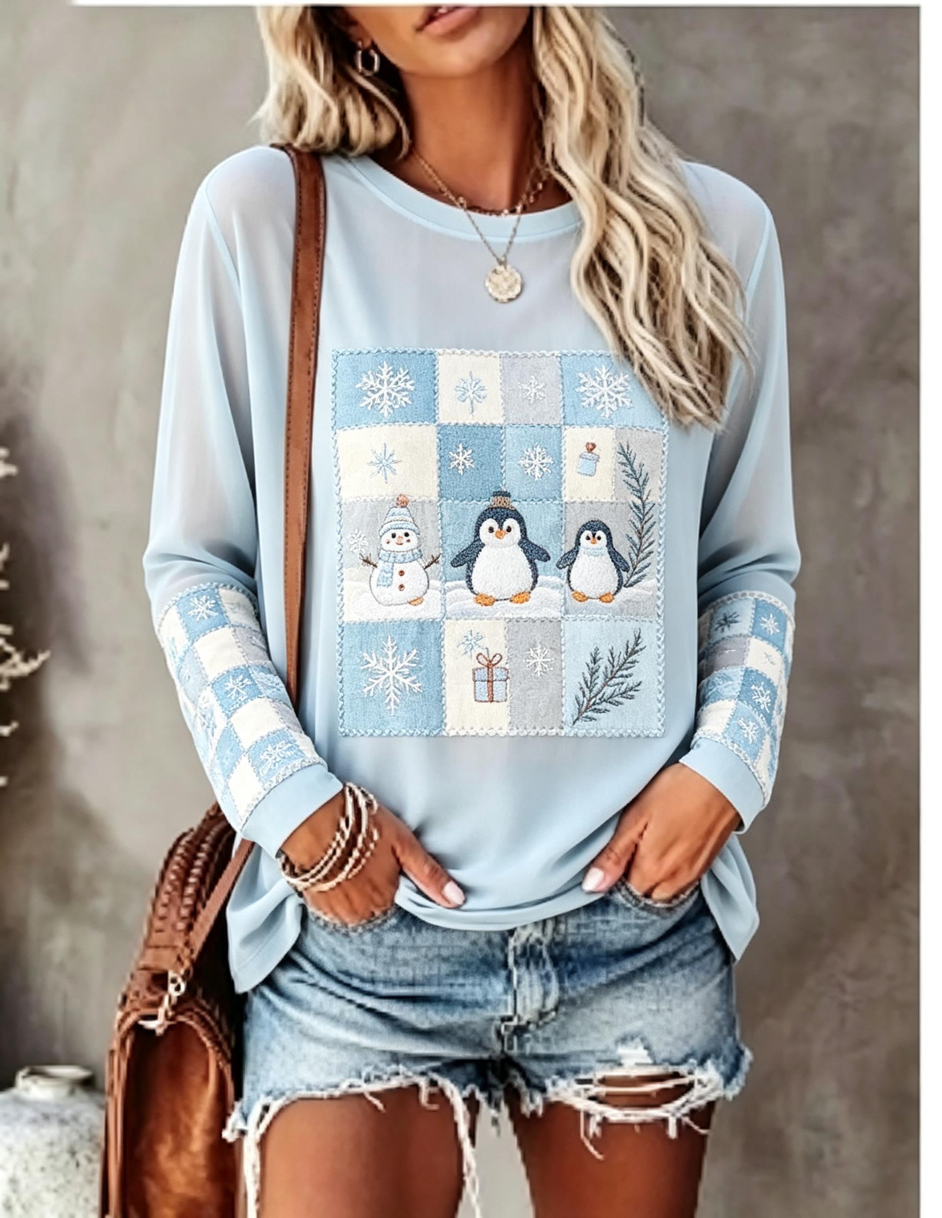 T-Shirts - Dames T-shirt met lange mouwen, Fox