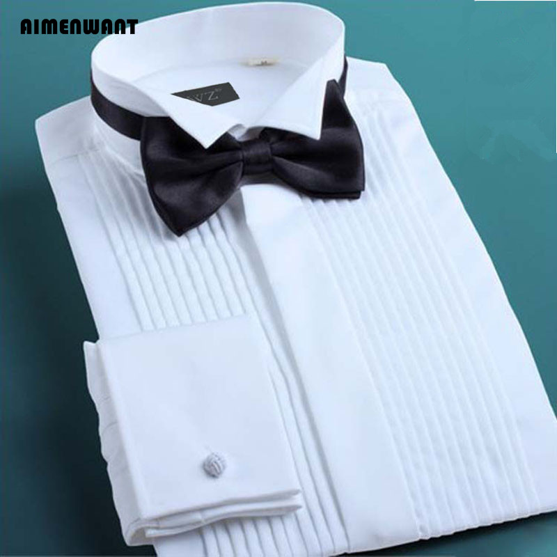Mandarin Collar Formal Shirt Slim Fit - Imenwant 2024 Smoking Overhemden Heren Korea