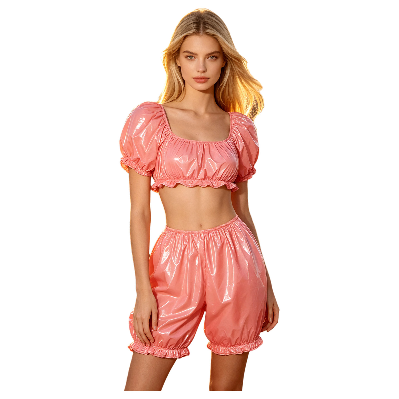 Shorts - Vrouwen Verpleging Homewear Sets Waterdichte Vinyl