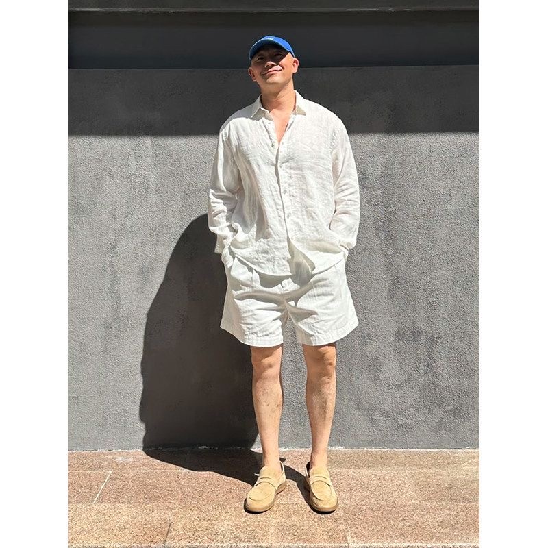 Licht luxe linnen zonwerende o - Mens Linen Shirt Long Sleeve recensie en prijs