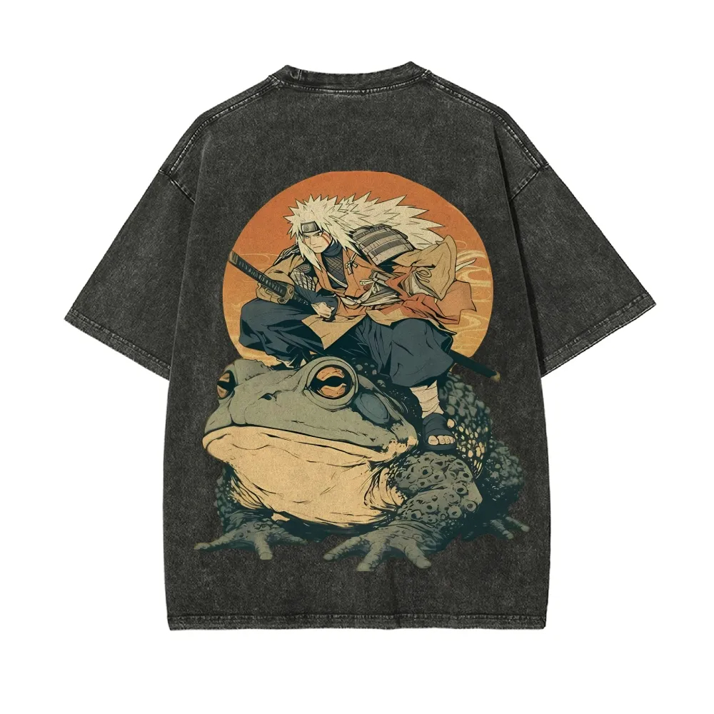 Naruto Jiraiya T-shirt Gamabun - Acid Wash Vintage Graphic T Shirt recensie en prijs