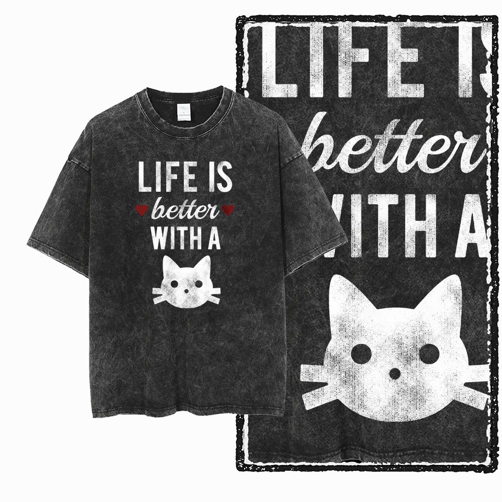 G55 Acid Washed Zwart Katoen C - Acid Wash Vintage Graphic T Shirt recensie en prijs