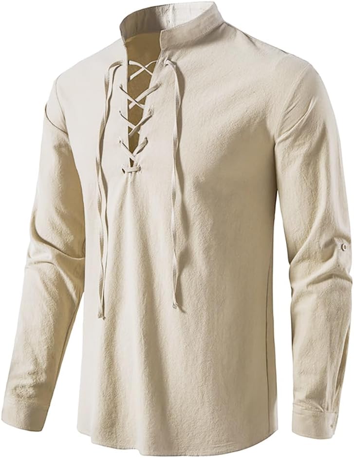 2-delige set Middeleeuws piraa - Medieval Gothic Lace Up Pirate Shirt recensie en prijs