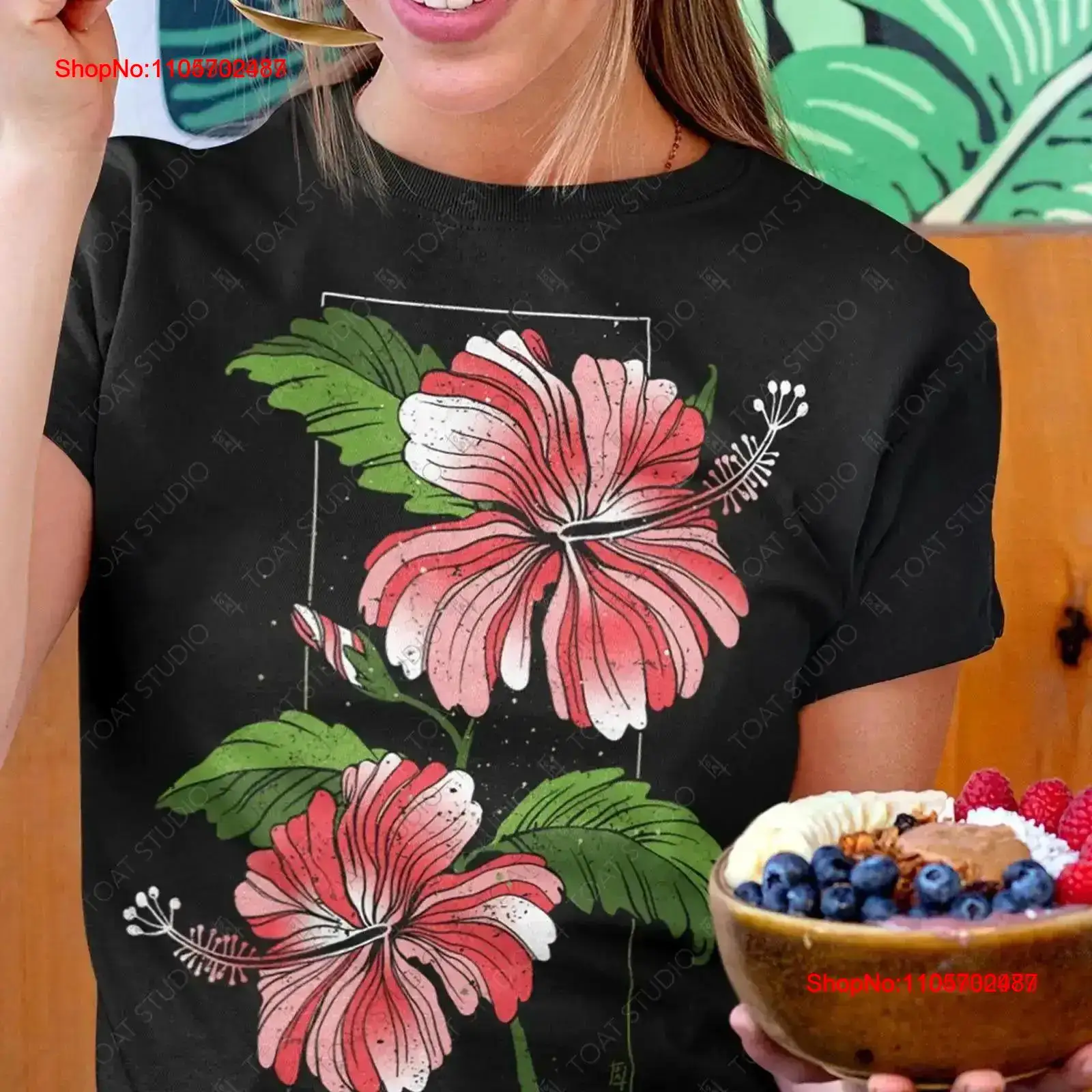 Hibiscus bloem T-shirt bloemen - Vintage Hawaiian Floral Shirt recensie en prijs