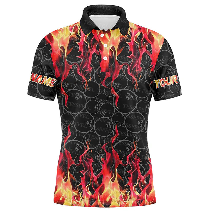 Aangepaste Naam Graffiti Vlam  - Short Sleeve Bowling Shirt Retro recensie en prijs